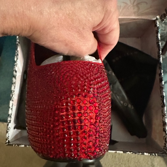 Red sequined high heels - Picture 4 of 14